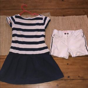 Crewcuts size 5 dress and shorts